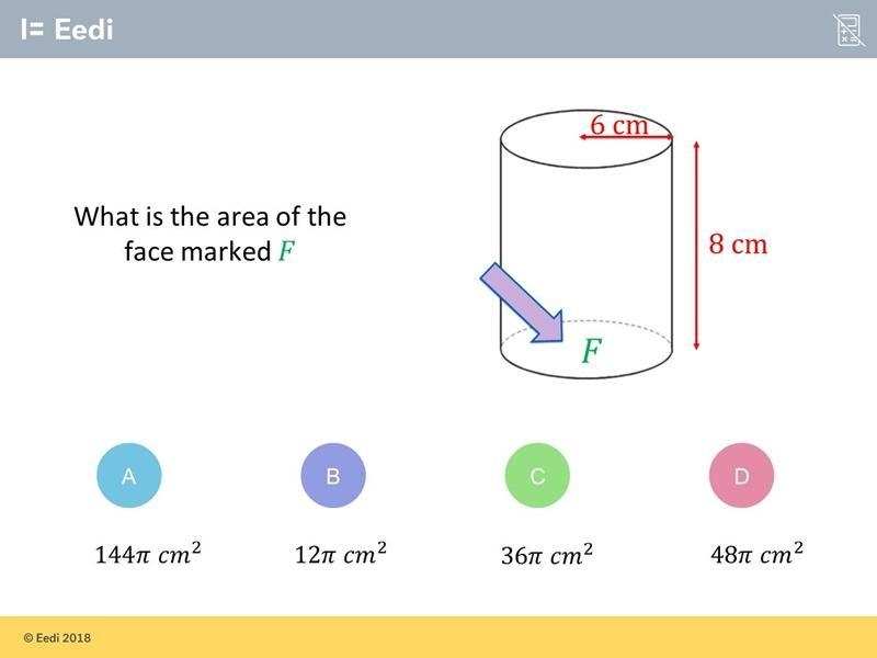 What is the area of the face marked f-example-1