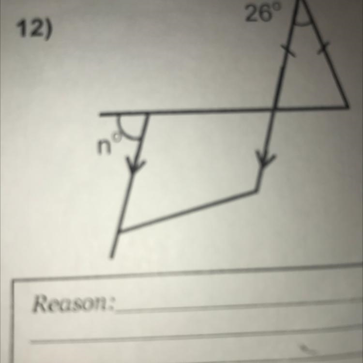 Calculate the missing angle and give a reason for your answer-example-1