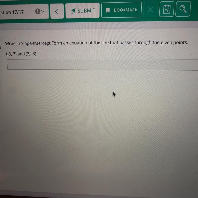 Write in Slope-intercept Form an equation of the line that passes through the given-example-1