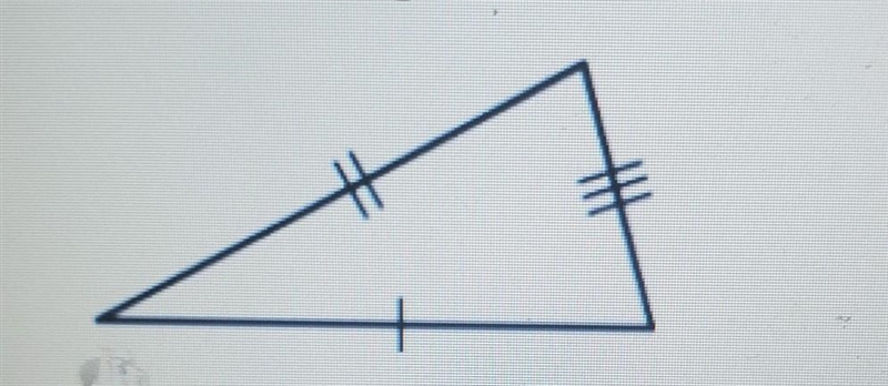 Name this triangle Acute, Scalene Obtuse, Scalene Right, Isosceles Acute, Equilateral-example-1