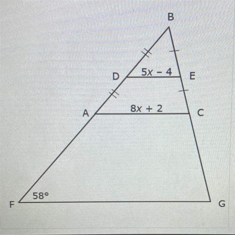 If m/B = 41º, what is the measure of angle BCA? Explain your reasoning.-example-1