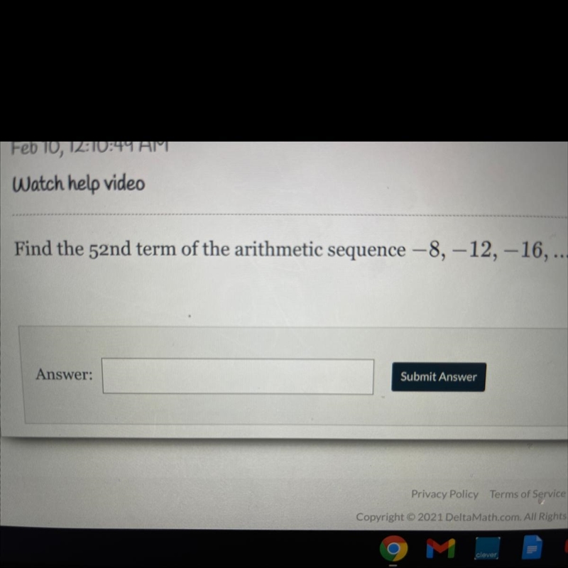 HELP ASAP 40 POINTS What is the equation for the nth term of the sequence And what-example-1