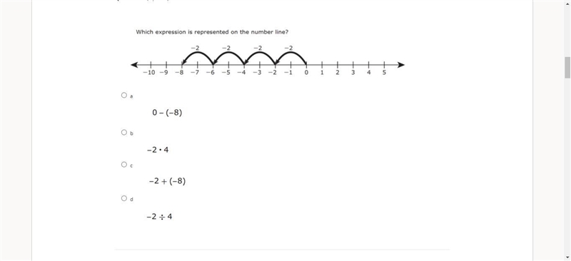 Which expression is represented on the number line?-example-1