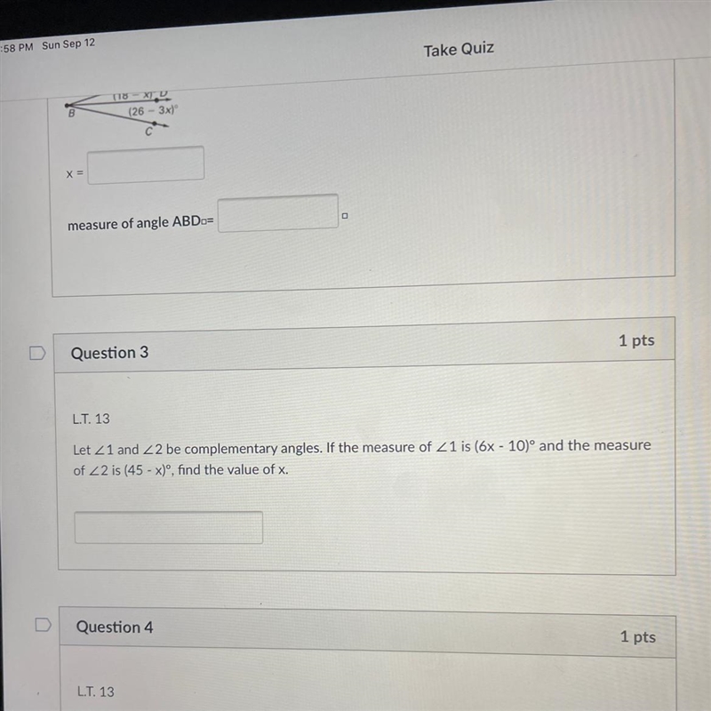 Let 21 and 22 be complementary angles. If the measure of Z1 is (6x - 10° and the measure-example-1