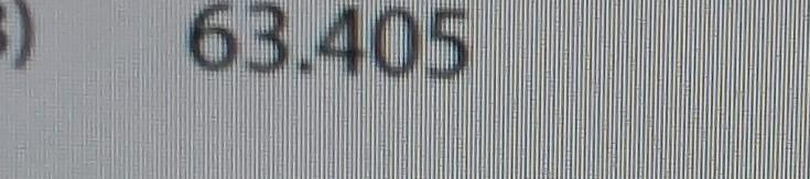 63.405 Rounded to the nearest whole number 63.405 Rounded to the nearest tenth 63.405 Rounded-example-1