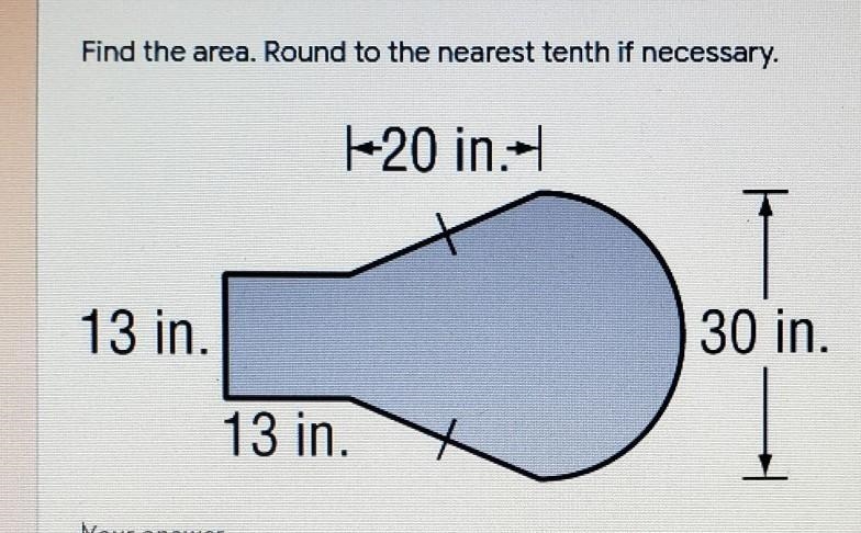 Find the area. Round to the nearest tenth if necessary. ​-example-1