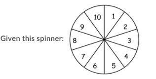 What is the probability of spinning a number greater than 4 or an odd number?-example-1