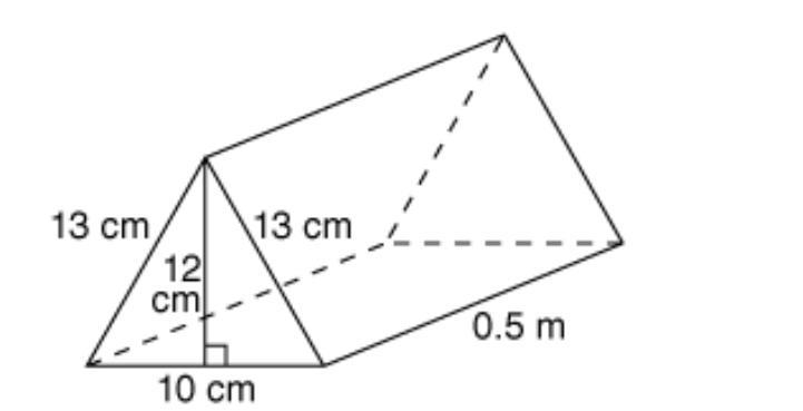 What is the value of B for the following triangular prism? 120 cm 2 60 cm 2 5 cm 2 2.5 cm-example-1