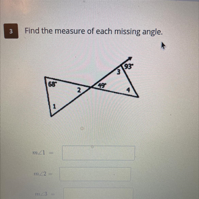 Find the measure of each missing angle.-example-1