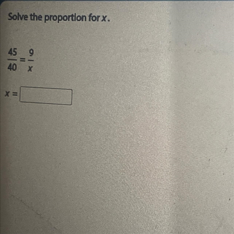 Solve the proportion for x-example-1