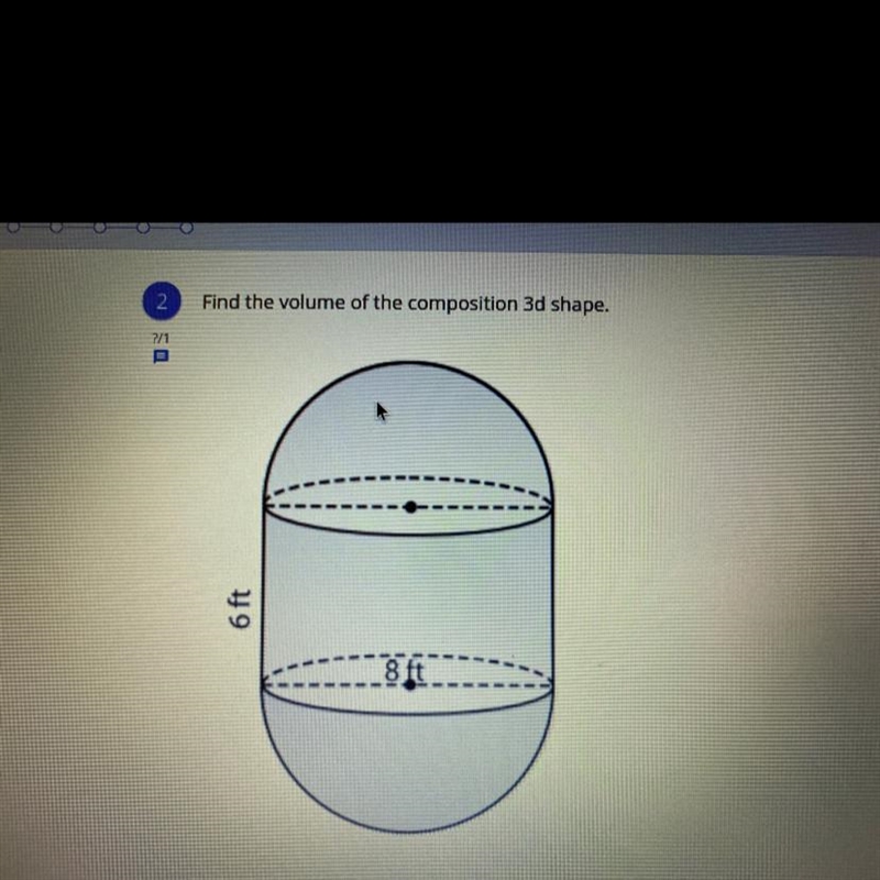 Can someone help find the volume of the composition 3D shape!!-example-1