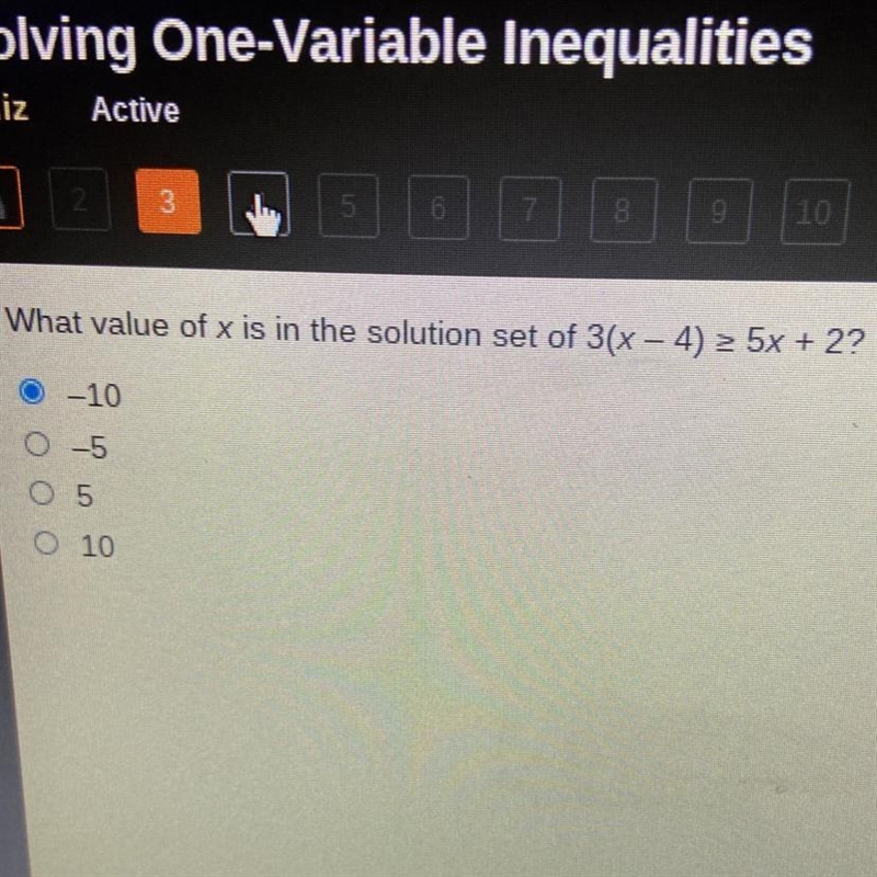 Help ASAP pls I’m not sure if it is -10 or -5-example-1