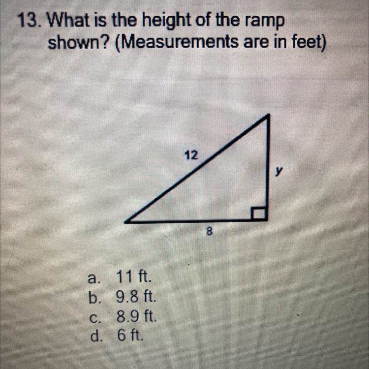 What is the height of the ramp shown? (Measurements are in feet)-example-1