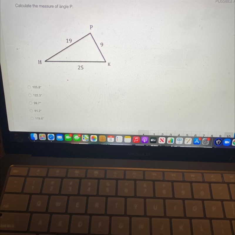 Calculate the measure of angle P:-example-1