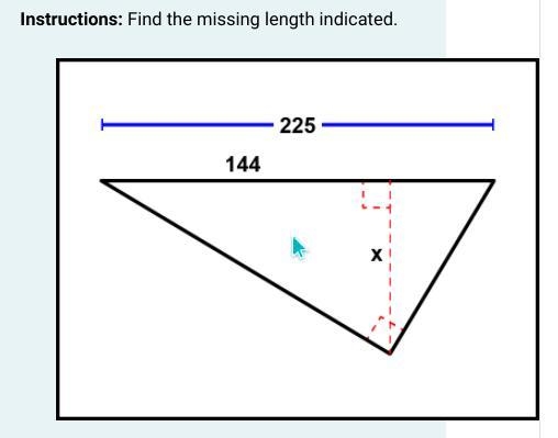 Find the missing length indicated.-example-1