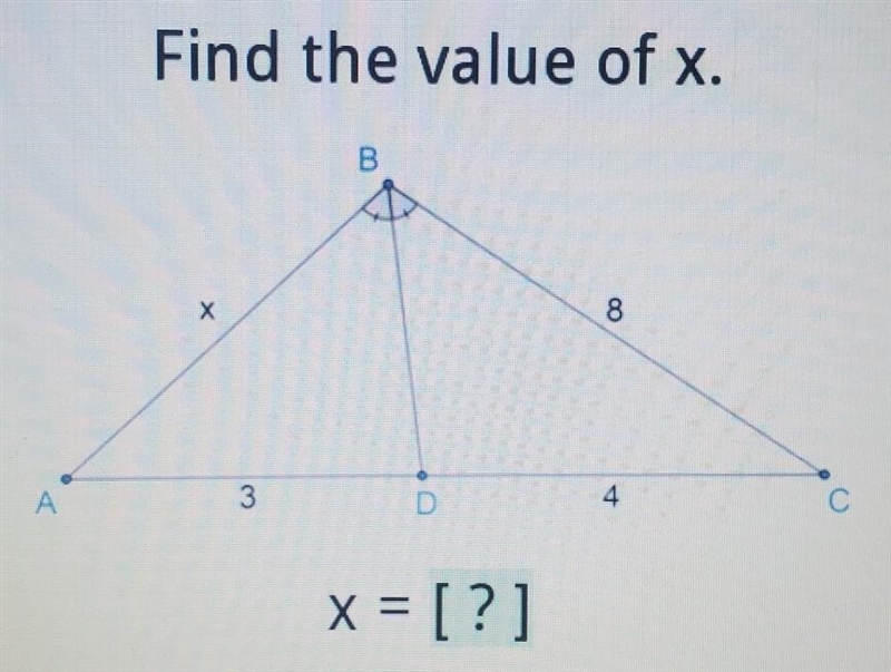 Find the value x please help ​-example-1