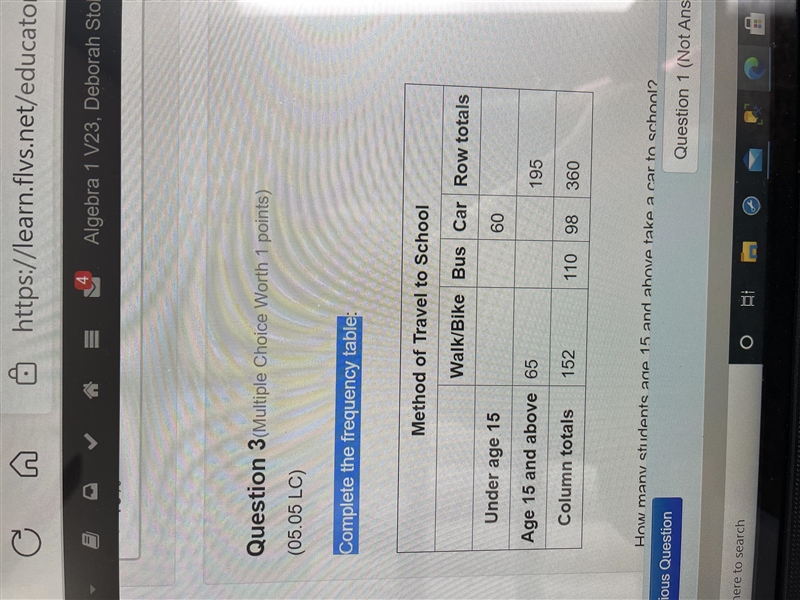 Complete the frequency table-example-1