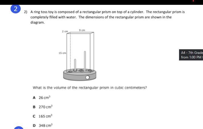 What is the volume of the rectangular prism in cubic centimeters?-example-1