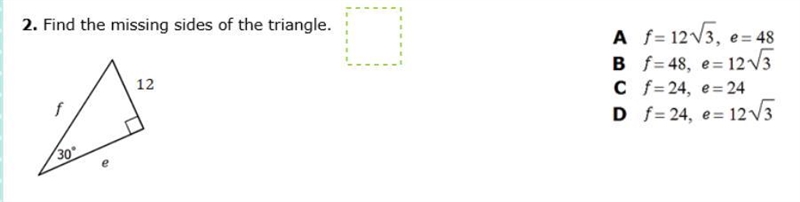 Find the missing sides of the triangle-example-1