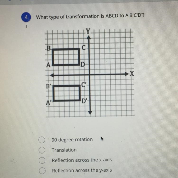 What type of transformation is ABCD to A’B’C’D’?-example-1