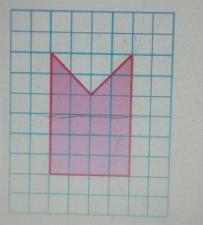 Find the area of the shaded figure the area is how many square units​-example-1