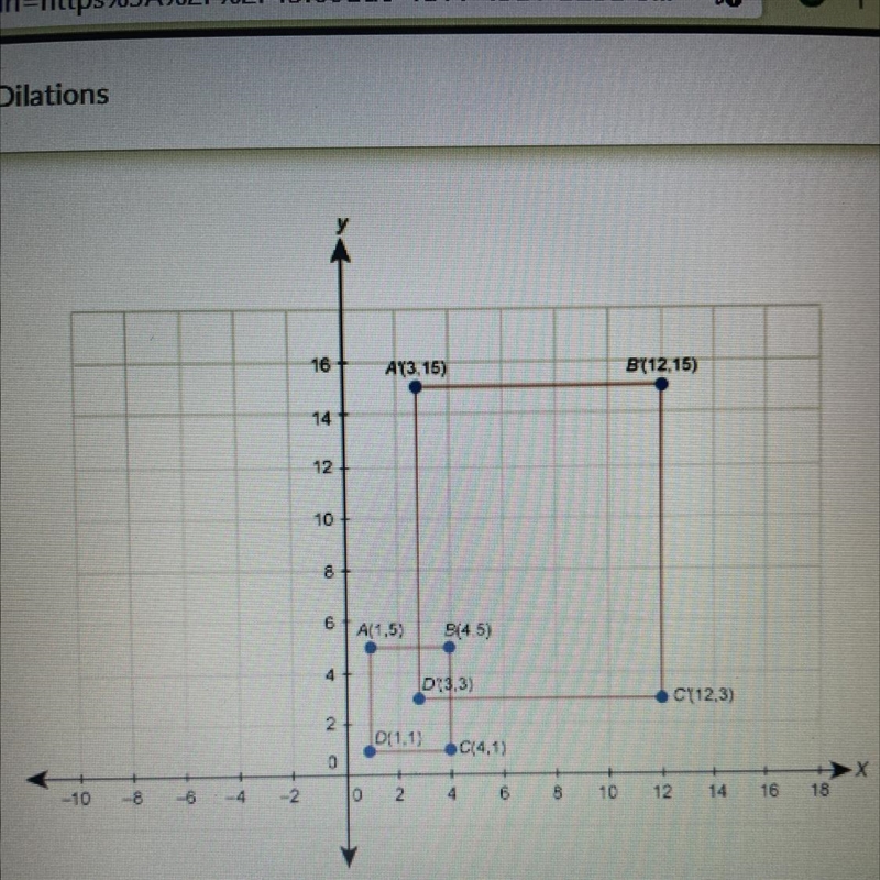 Rectangle A' B'C'D' is the image of rectangle ABCD after a dilation. What is the scale-example-1