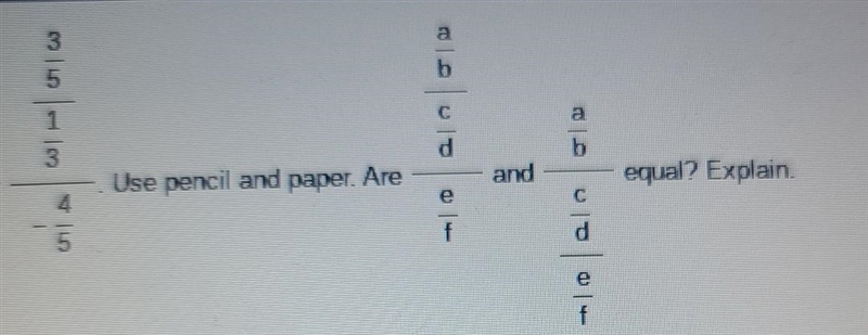 I need help on the second part where you identify if the examples are equal​-example-1