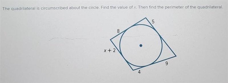 What is the value of x and perimeter?​-example-1