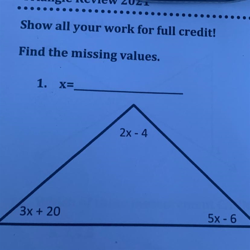 FIND THE MISSING VALUES-example-1