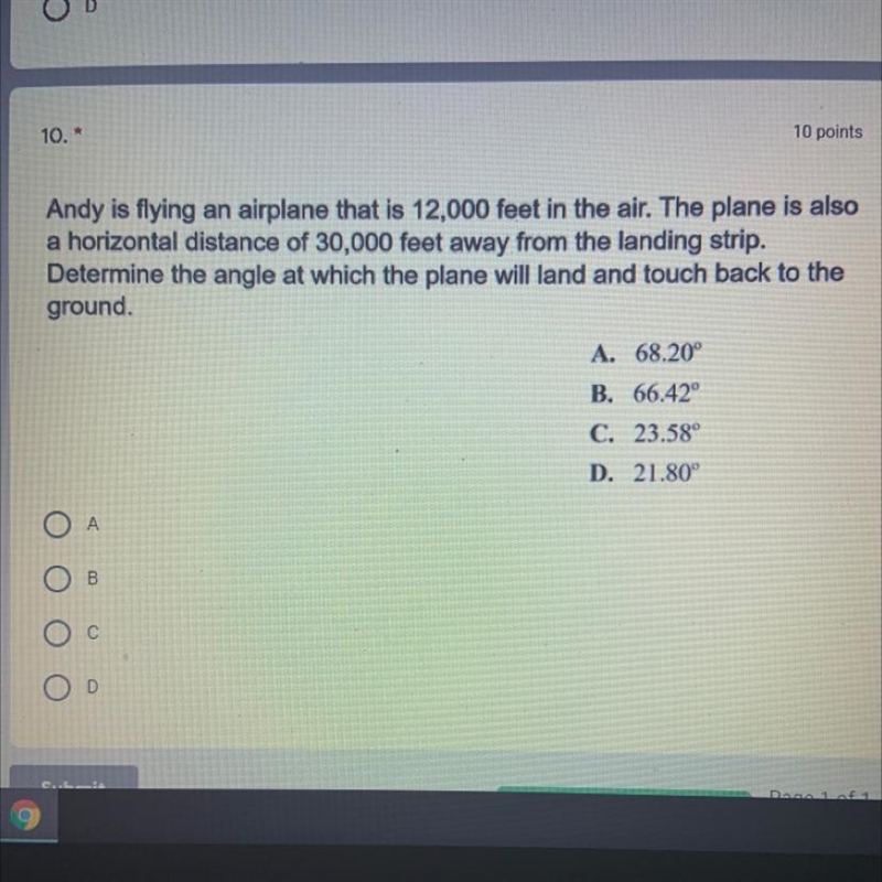 Andy is flying an airplane that is 12,000 feet in the air.-example-1