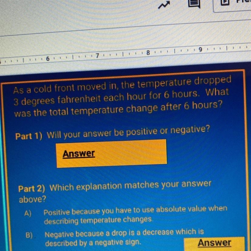 Please Help With This Question?!? As a cold front moved in the temperature dropped-example-1