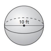 What is the volume of the sphere? Round your answer to the nearest tenth-example-1