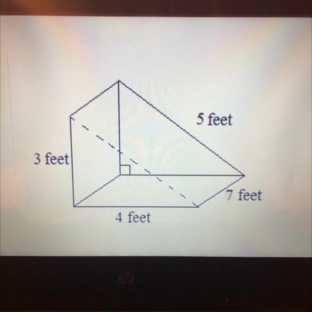 What is the lateral surface area of the triangular prism? Select one: 96 ft 36ft 60ft-example-1