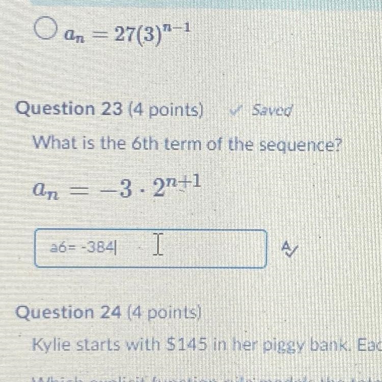 What is the 6th term of the sequence?-example-1