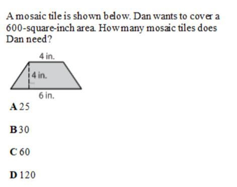 A mosaic tile is shown below. Dan wants to cover a 600-square-inches area. How many-example-1