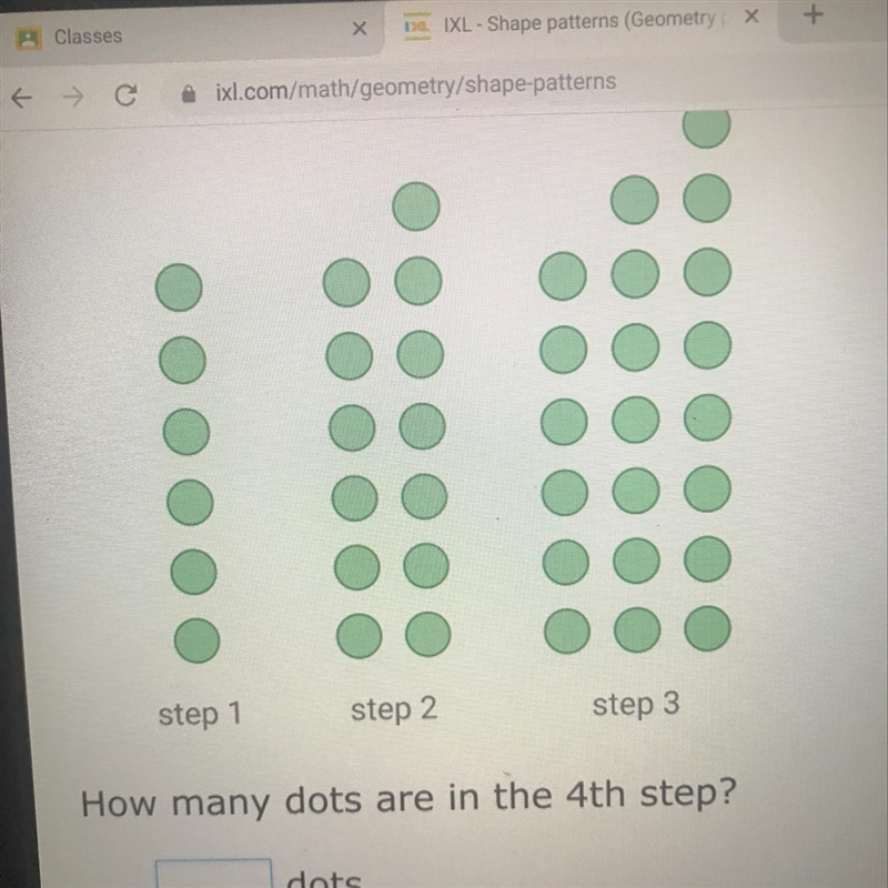 How many dots are in the 4 step-example-1