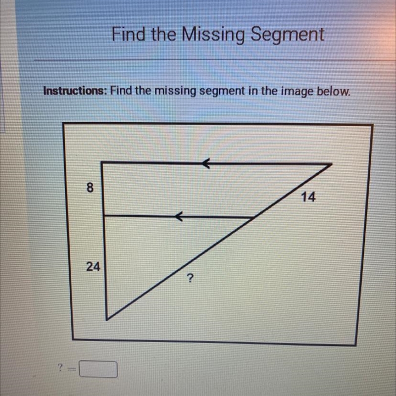 Find the missing segment in the image below-example-1