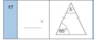 Look at thee isosceles triangle what angle is B? (I am so so tired is 2 in the morning-example-1