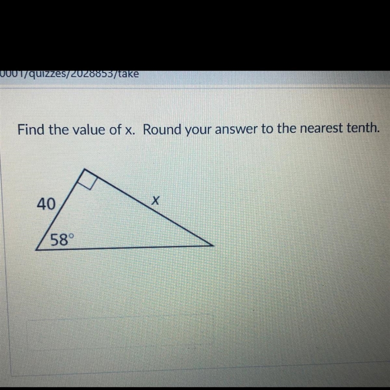 Find the value of x. Round your answer to the nearest tenth-example-1