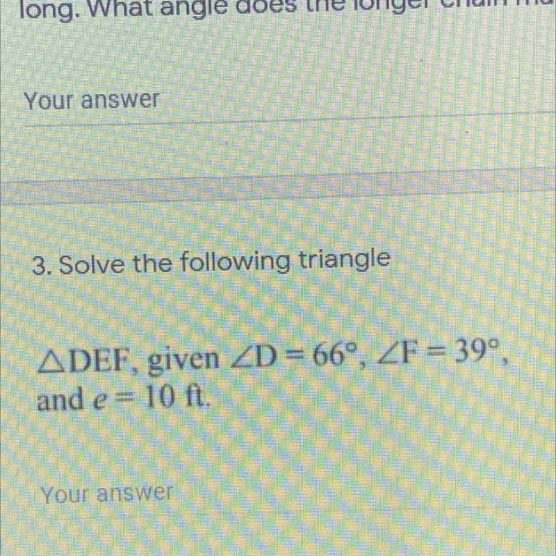 I NEED HELP ! this is trigonometry, have to use the sine law and show work-example-1