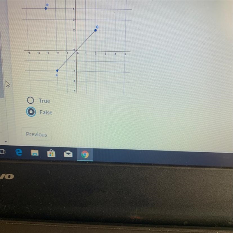 Points P and Q are connected to form a ray.-example-1