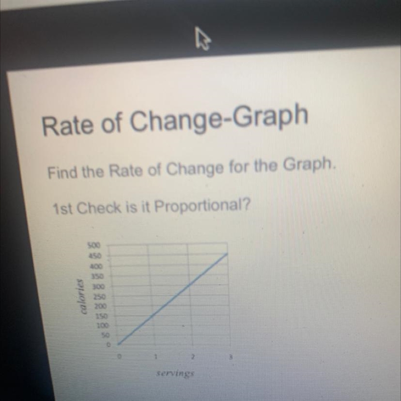 Rate of Change-Graph Find the Rate of Change for the Graph. 1st Check is it Proportional-example-1