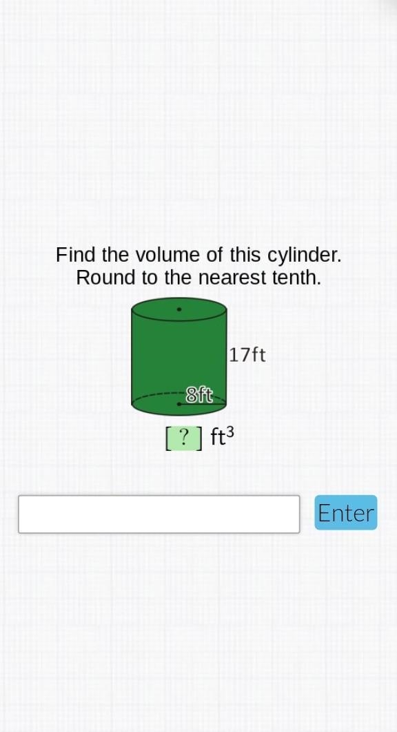 Find the volume of the cylinder​-example-1