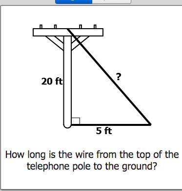 How long is the wire from the top of the telephone pole to the ground?-example-1