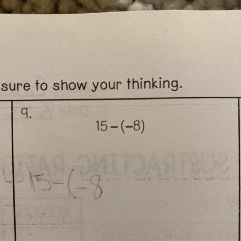 15 - (-8) answer if you could please and thank you-example-1