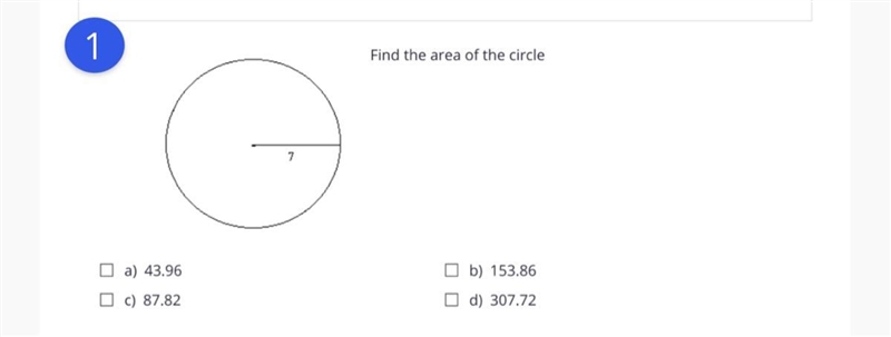 Find the area of the circle-example-1