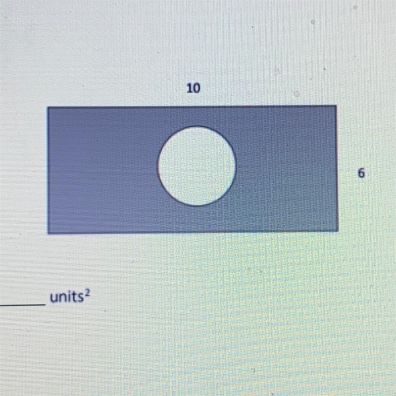 Find the area of the shaded part of the rectangle The circle is 3 units Use 3.14 for-example-1