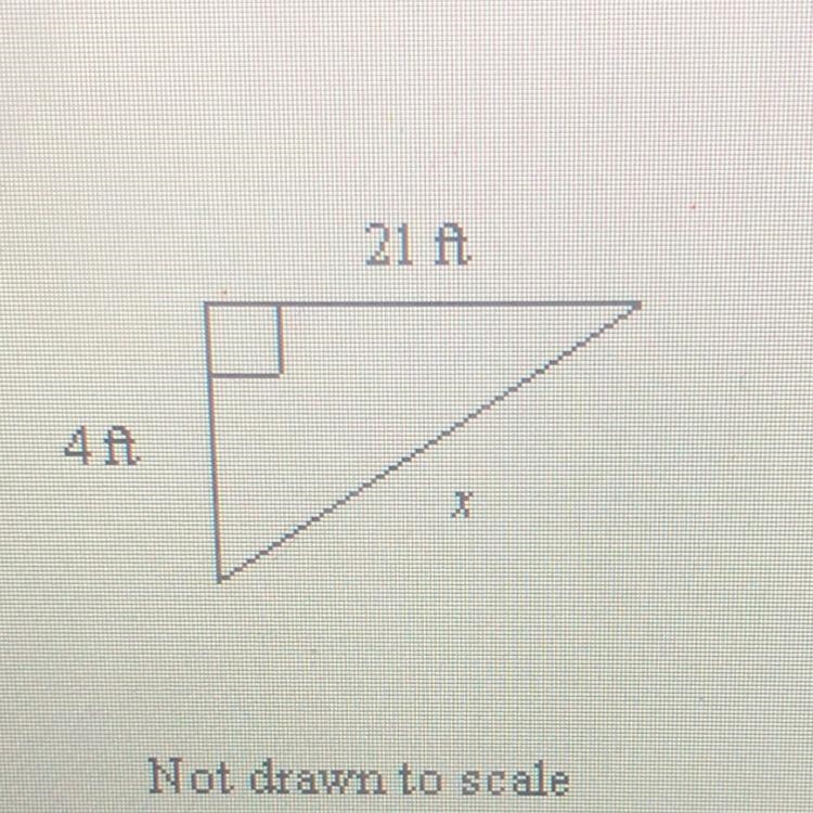 In the given right triangle, find the missing length to the nearest tenth. a. 6.1 ft-example-1