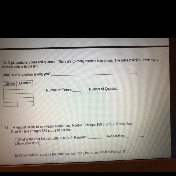 10. A jar contains dimes and quarters. There are 15 more quarters than dimes. The-example-1