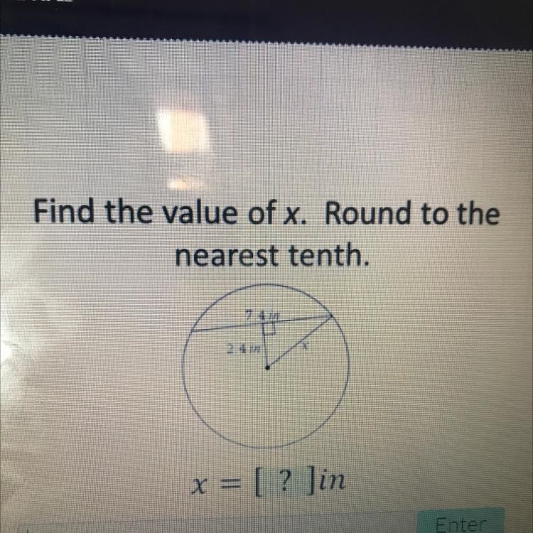 Find the value of X. Round to the nearest tenth.-example-1